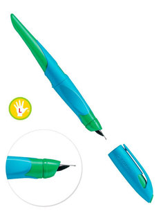 Ручка перьевая для левшей STABILO Easybirdy, синий цвет чернил