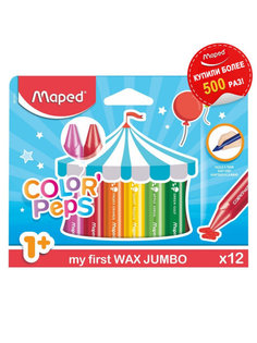 Набор восковых мелков COLORPEPS 12 шт. Maped