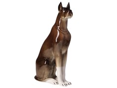 Скульптура. Императорский фарфоровый завод. Дог Коричневый. Высота 34,2 см.