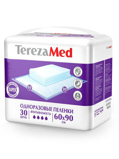 Пеленки одноразовые впитывающие TerezaMed Super 60х90, 30 шт.