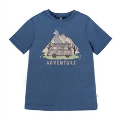 Футболка детская Мамуляндия 21-748 Принт, Интерлок, 140, Т.синий