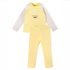 Пижама детская Мамуляндия 21-1603 Лимон, Интерлок, 104, Белый/Желтый