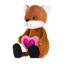 Мягкая игрушка Романтичный лисенок с сердечком, 20 см Maxitoys Luxury