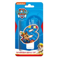 Свеча для торта фигурная ND Play Щенячий патруль цифра 8 парафиновая