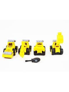 Конструктор URM строительная техника бульдозеры, 4 шт. желтый D00718
