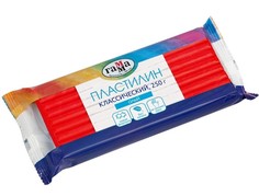 Пластилин "Классический", 250 грамм, алый Gamma