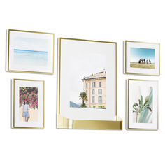 Набор из 5 фоторамок matinee золотистый Umbra