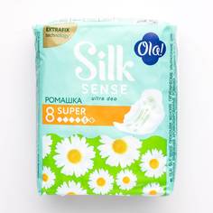 Прокладки Ola! Silk Sense, Ultra Deo Super, ромашка, 5 капель, 8 шт.
