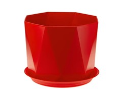 Кашпо садовое Idea призма красный