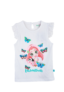 Футболка детская Enchantimals SS20LEN301443 белый р.128