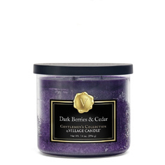 Ароматическая свеча Village Candle "Dark Berries & Cedar", чаша, средняя