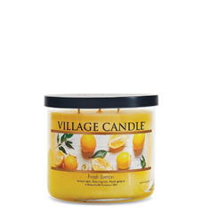 Ароматическая свеча Village Candle "Лимонный фреш", чаша, средняя