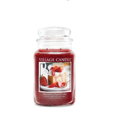 Ароматическая свеча Village Candle "Клубничный торт", большая