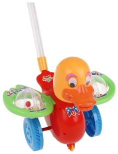 Каталка Уточка-погремушка с тростью, свет Zhorya Y2186032ут