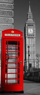 Самоклеющиеся фотообои "Вестминстерский телефон", 90x210 см Фотообои.РФ