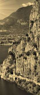 Самоклеющиеся фотообои "Италия", 90x210 см, эффект сепия, отраженный Фотообои.РФ