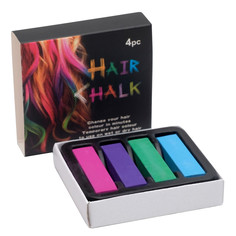 Цветные мелки для волос HairChalkin, набор 4 штук