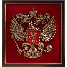 Панно "Герб России" на бархатном паспарту (61 х 57 см) d00717-300, ПЛ-66 No Brand
