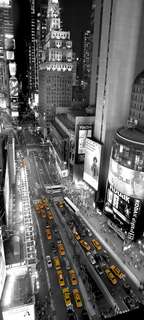 Самоклеющиеся фотообои "Ночной Манхэттен с высоты", 90x200 см Фотообои.РФ