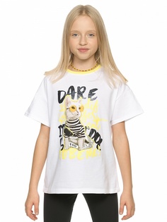 Футболка для девочки Pelican GFT4220/3/Белый(2) р.6 рост110-116