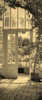 Самоклеющиеся фотообои "Летний сад", 90x210 см, эффект сепия Фотообои.РФ