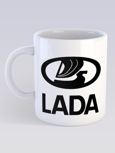 Кружка СувенирShop Марка автомобиля "Лада / Lada" 330 мл CU-AULD1-W/S