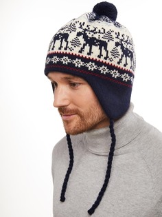 Шапка бини мужская Scandica 070-10EFPM темно-синяя/белая р.54-56