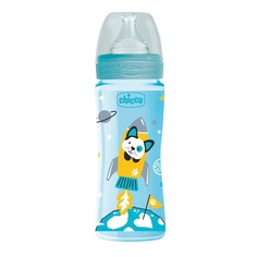 Бутылочка Chicco Well-Being Boy 4 мес.+, сил.соска быстр.поток, РР, 330мл NEW 340728587