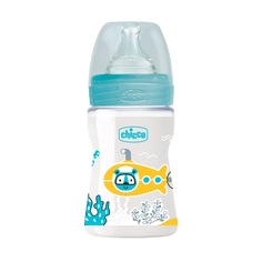 Бутылочка Chicco Well-Being Boy 0мес.+, сил.соска медл.поток, РР, 150мл NEW 340728582