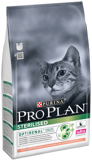 Сухой корм для кошек PRO PLAN Sterilised Optirenal, для стерилизованных, лосось, 1,5кг