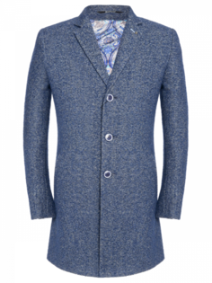 Пальто мужское Berkytt 106/1 Б1673 Slim-Fit синее 46/176 RU