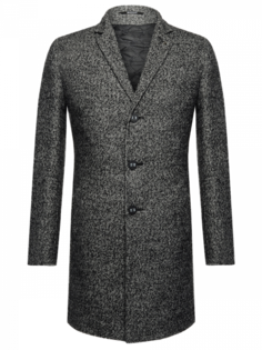 Пальто мужское Berkytt 106/1 И214 Slim-Fit серое 46/170 RU