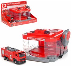 Парковка-Автомойка MSN Toys Пожарная часть машинка, рация, вода, свет и звук CLM-886