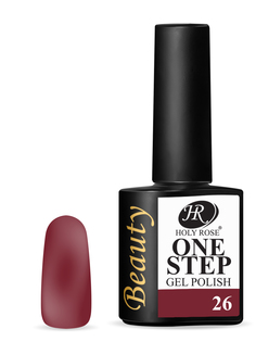 Однофазный гель-лак Holy Rose Beauty для ногтей One-Step №26, бордовый, 10 мл