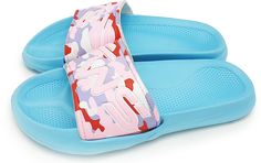 Шлепанцы женские Smile of Milady SM 146-021 голубые 36 RU