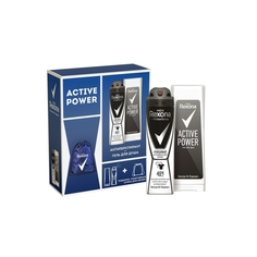 Подарочный набор для гигиены Rexona Men Active Power Антиперспирант 150мл,Гель 180мл,сумка