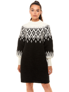 Платье женское Scandica Zigzag черное 42