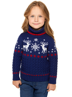 Свитер детский Scandica Deer & Star синий/белый р. 98-104