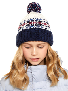 Шапка детская Scandica Astrid белый ярко-синий Kids р.50-52cm