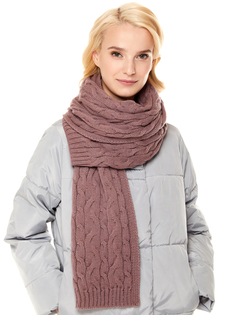 Шарф женский Scandica Braids темно-розовый, 190Х26 см