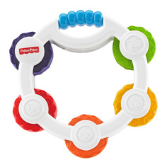 Прорезыватель-погремушка Fisher-Price бубен с зеркальцем