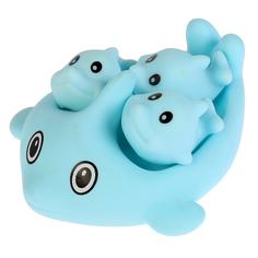 Игрушки для ванной "Дельфин-мыльница" с 3 дельфинами, арт. В1327520 Играем вместе