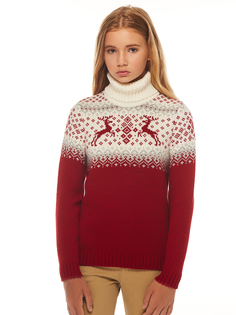 Свитер детский Scandica Deers темно-красный/белый р. 134-140