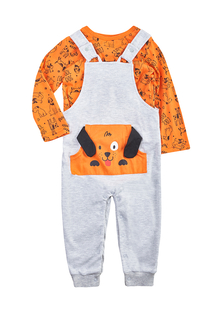 Комплект одежды для новорожденных Kari baby AW21B042A3508 серый/оранжевый р.92