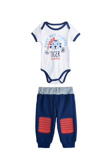 Комплект одежды для новорожденных Kari baby SS19B17901234 белый/синий р.80