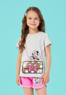 Футболка детская Minnie mouse SS21D29001244 светло-серый р.122