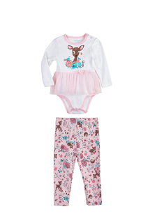 Комплект одежды для новорожденных Kari baby AW19B01603403 белый/розовый р.86