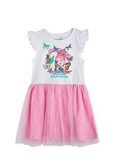 Платье детское Enchantimals SS20LEN101443 белый/розовый р.116