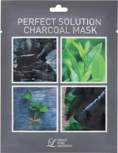 Маска тканевая для лица Lindsay Perfect Solution c углем 1 шт