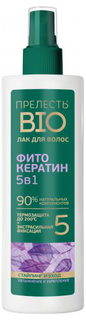Лак для волос Прелесть Bio Фито Кератин 5 в 1 5 экстрасильная фиксация 200 мл